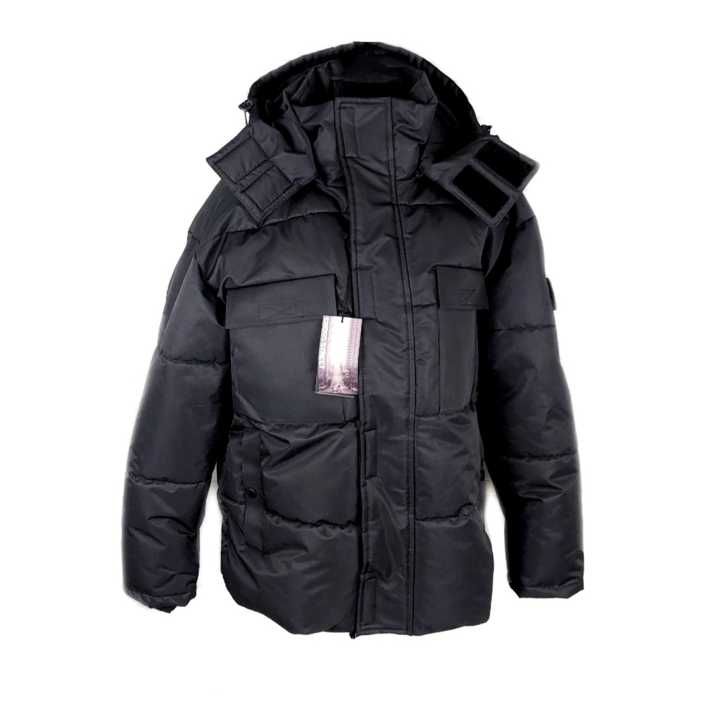 NWT Cross Street $599 Men's Outdoor Hood Puffers Insulated WinterBlack Parka - Picture 6 of 12